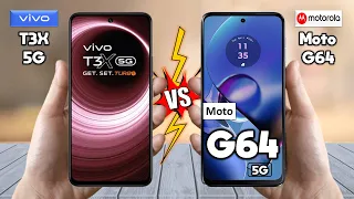 vivo T3x 5G Vs Moto G64 5G - Full Comparison 🔥 Techvs