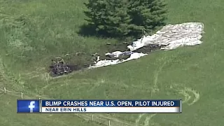 Blimp crashes near the U.S. Open at Erin Hills