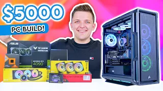 The ULTIMATE $5000 Gaming PC Build 2023! 😍 [RTX 4090, Dominator Titanium & 7800X3D!]