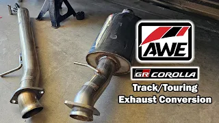 AWE GR Corolla Exhaust Suite Conversion Kit INSTALL & COMPARISON (For BOTH Track & Touring)