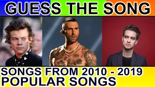 Guess The Song From 2010 to 2019 | Guess The Popular Songs Music Quiz | Guess The Song Challenge