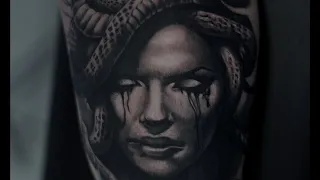 Medusa tattoo time lapse