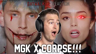 Machine Gun Kelly ft. CORPSE - DAYWALKER! // REACTION // MGK & Valkyrae did a CORPSE Face Reveal ?!