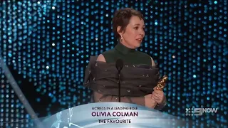 Olivia Colman winning Best Actress for The Favourite