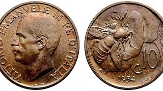 10 CENTESIMI 1934 APE. DESCRIZIONE E VALORE