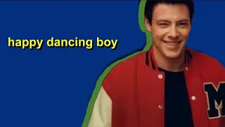 finn hudson being a happy puppy while dancing