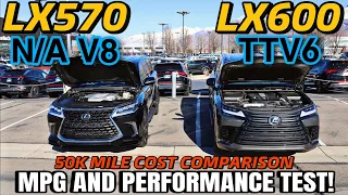 Lexus LX600 TTV6 VS Lexus LX570 V8 MPG & Performance Test: Is The Turbo V6 Really Better???