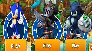 Sonic Dash - Sonic vs Sir Lancelot vs Werehog - All Characters Unlocked Walkthrough