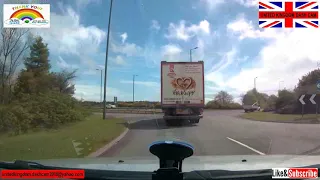 FORD TRANSIT PICK UP DRIVER USES RIGHT TURN LANE TO GO STRAIGHT ON THEN HOG'S OUTSIDE LANE
