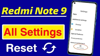 How to Reset Settings in Redmi Note 9 | Redmi Note 9 Settings Reset Kaise Kare