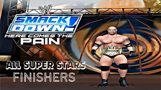 WWE SMACKDOWN HERE COME THE PAIN | ALL SUPERSTARS FINISHERS | MOBILE