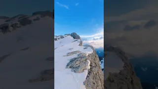 Drone footage of a mountain Landscape with Snow 😱🍃 #nature#Short