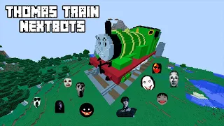 SURVIVAL THOMAS TRAIN HOUSE WITH 100 NEXTBOTS in Minecraft - Gameplay - Coffin Meme