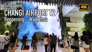 Fully re-opened Changi Airport Terminal 2 - Walk through #Wonderfall