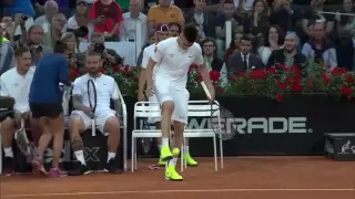 Francesco Totti tries his turn at Tennis