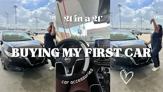 BUYING MY FIRST CAR!! | car wash, new accessories ❤︎