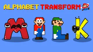 Alphabet Lore (A - Z...) But Transformed from Super Mario Bros | If Mario love Peach | GM Animation