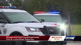 Woman and child found dead inside hotel room