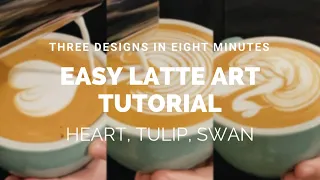 Barista Latte Art Training: Hearts, Tulips, and Swans (Easy for beginner-intermediate)