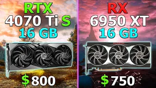 RTX 4070 Ti Super 16 GB vs RX 6950 XT 16 GB in 10 Games / 2K