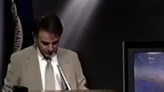 Carl Sagan unveils the Pale Blue Dot image