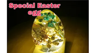 Easter egg with dried flowers. how to do it. #eastereggs #diy#nightlamps #resin#epoxyresin