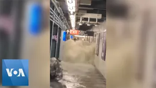 Floodwaters Infiltrate New York City Subway, Apartment