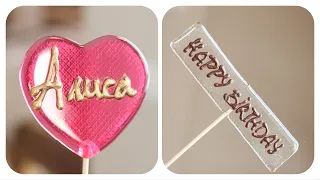 ЛЕДЕНЦЫ С НАДПИСЯМИ 🔥ИДЕЯ для ДЕКОРА ТОРТА 🔥Cake topper ideas