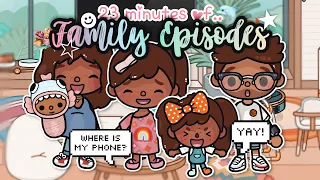 23 minutes of Family Episodes !! ☄️ *with voice 🎙️* Toca Boca Life World Roleplays ⚡️🌍