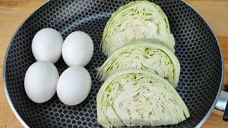 Pour 3 eggs into the cabbage tastes better than pizza! Quick, simple and delicious