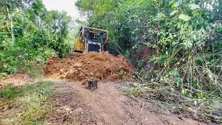 Good Job Operator Bulldozer CAT D6R XL Widening Wilderness Roads