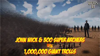 RAINING ARROWS, JOHN WICK LEADS ARCHERS FIGHT AGAINST TROLLS | Ultimate Epic Battle Simulator 2