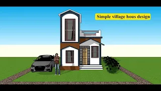 15 * 22 sqft simple village house plan II 15 x 22 ghar ka naksh II front elevation