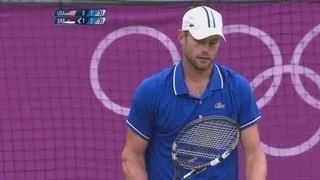 Roddick (USA) v Djokovic (SRB) Men's Tennis 2nd Round Replay - London 2012 Olympics