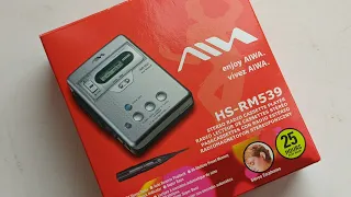 Новый 20-ти летний кассетный плеер AIWA HS-RM539 - распаковка и обзор