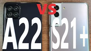 Samsung Galaxy A22 vs Samsung Galaxy S21+ - SPEED TEST + multitasking - Which is faster!?