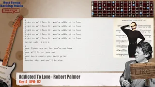 🎸 Addicted To Love - Robert Palmer Guitar Backing Track with chords and lyrics