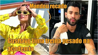 Andressa Suita MANDA RECADO e Gusttavo Lima TREINA PESADO na academia