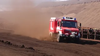 Tagebau Welzow Süd Feuerwehr mit Unimog