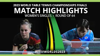 Miu Hirano vs Annett Kaufmann | WS R64 | 2023 ITTF World Table Tennis Championships Finals