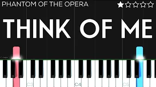 Think of Me - The Phantom of the Opera | EASY Piano Tutorial