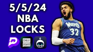 NBA PLAYER PROP PRIZEPICKS/SLEEPER LOCKS - 5/5/24 - FREE PICKS - BEST NBA PLAYOFF PLAYER PROP BETS