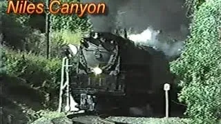 Mainline steam: UP 3985 in Niles Canyon and Oakland, Calif 1992