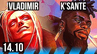 VLADIMIR vs K'SANTE (MID) | 11/1/4, Legendary, 600+ games | EUW Master | 14.10