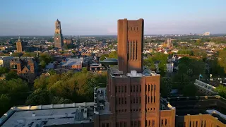 Utrecht city center by sunset (drone cinematic DJI mini 3 pro)