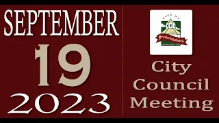 City of Fredericksburg, TX - Regular City Council Meeting - Tuesday, September 19, 2023