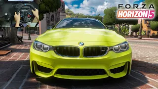 BMW M4 Coupe - Forza Horizon 5 Gameplay (steering wheel + shifter)