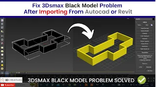 Fix 3Ds max Black model problem Solution Hindi