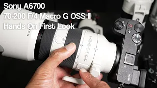 Sony A6700 and 70-200 F/4 Macro G OSS II First Look | Worthy Upgrades?