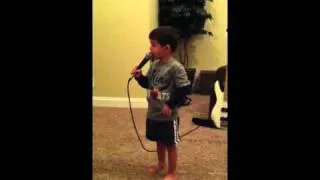 Aaron singing Happy Birthday Jesus, 3 years old